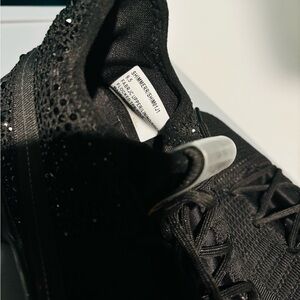 Black Sneakers with Glitter Accents